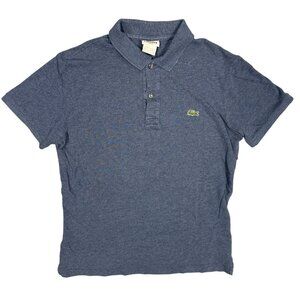 Lacoste Slim Fit Polo Shirt Mesh Cotton Short Sleeve Blue Medium